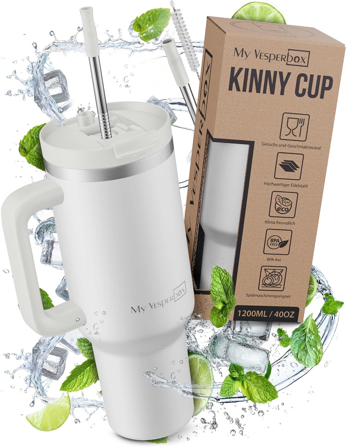 Thermosbeker 500ml - RVS - BPA-vrij - Ideaal voor onderweg - Luxento