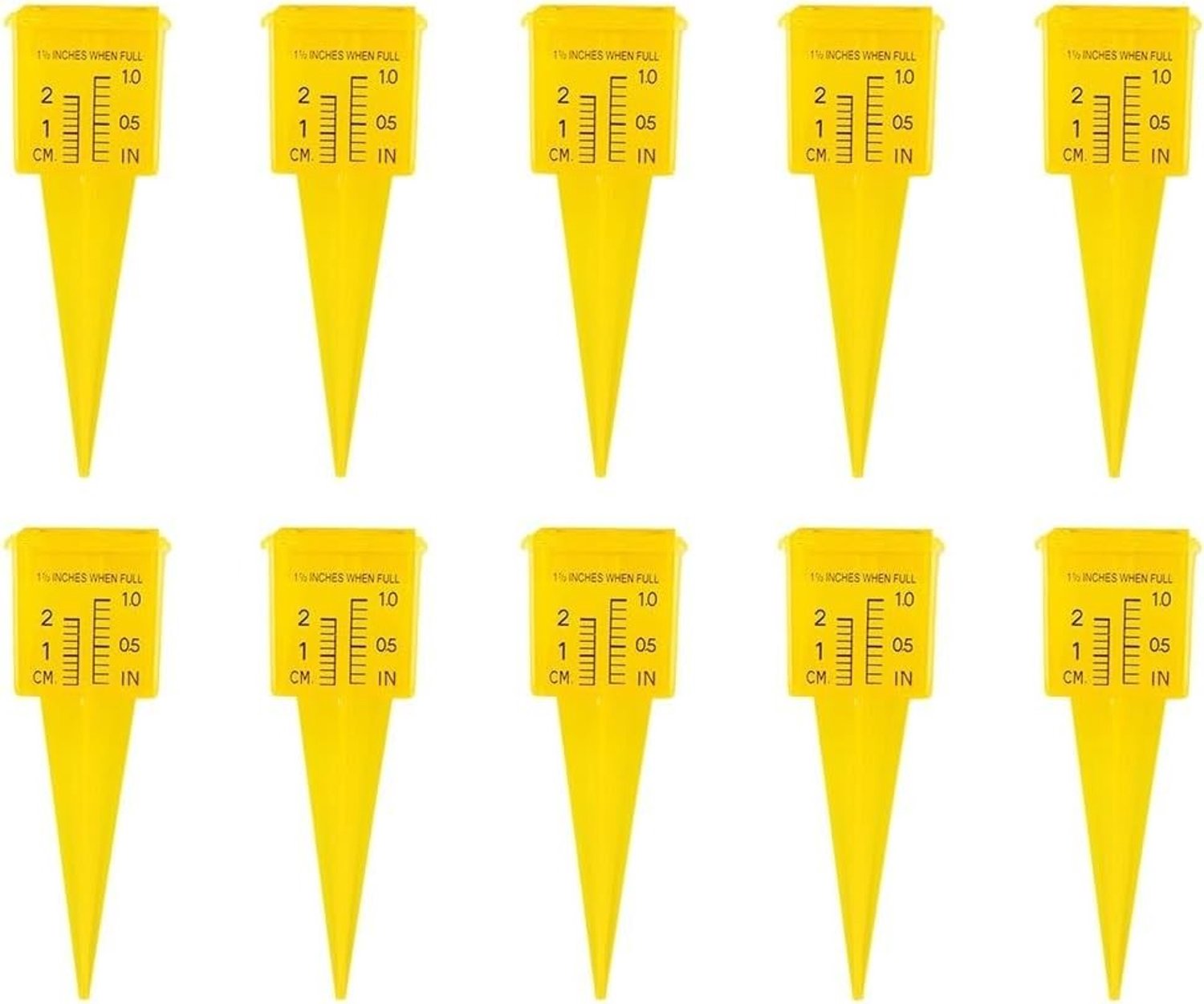 Tuingazon Regenmeter - Geel - 13,5 x 4,8 cm - Kunststof - Voor Buitengebruik
