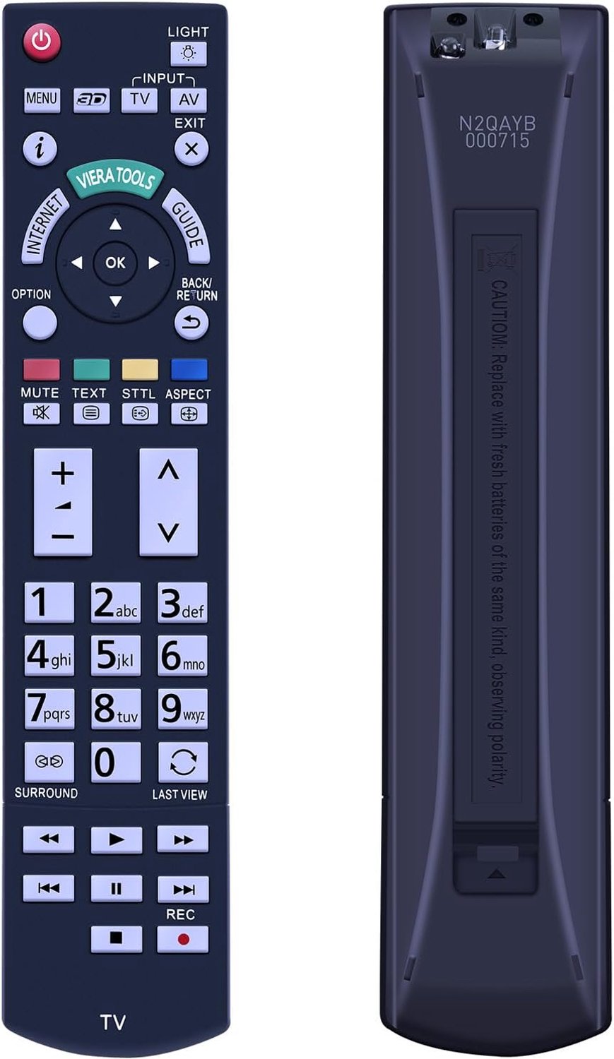 Vervangende Afstandsbediening - Geschikt voor Panasonic Viera TV - Eenvoudige bediening - Ideaal als reserve - ShopVlot