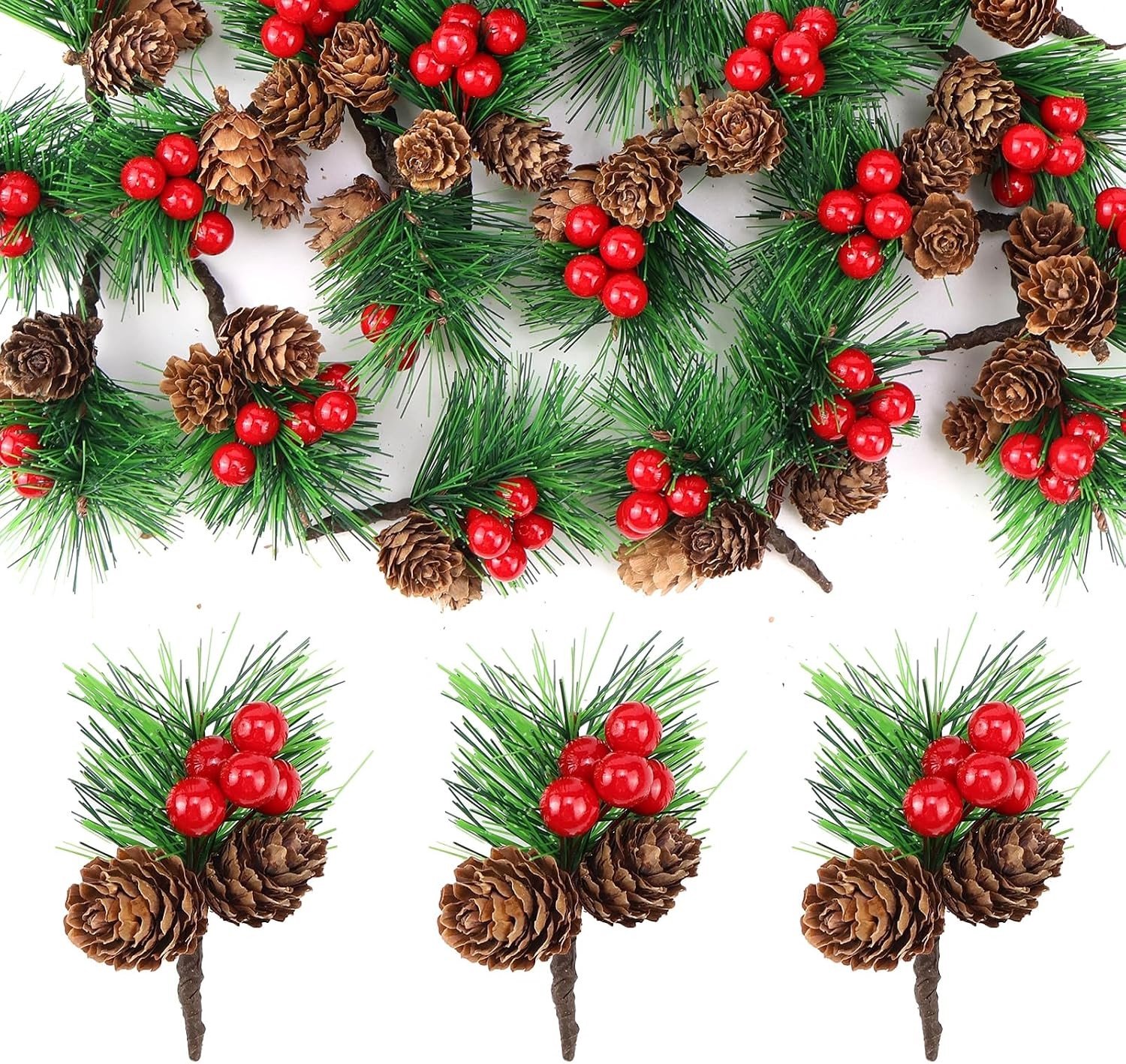 Kunstdennentakken - Groen - Kunststof - Voor Kerstdecoratie en Versiering