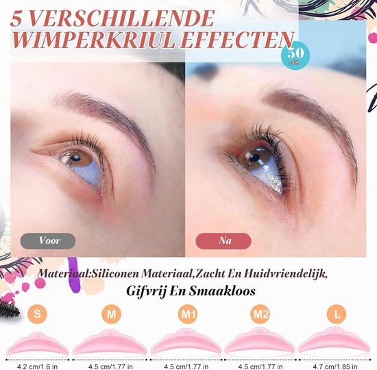232 Stuks Lash Lift Tool,Lash Lift Staven Siliconen Wimper Pads Wimper Separator Tool met Scheidende Kam Micro Wattenstaafjes Crystal Mascara Paar Oog Pads Wimperverlenging — afbeelding 4