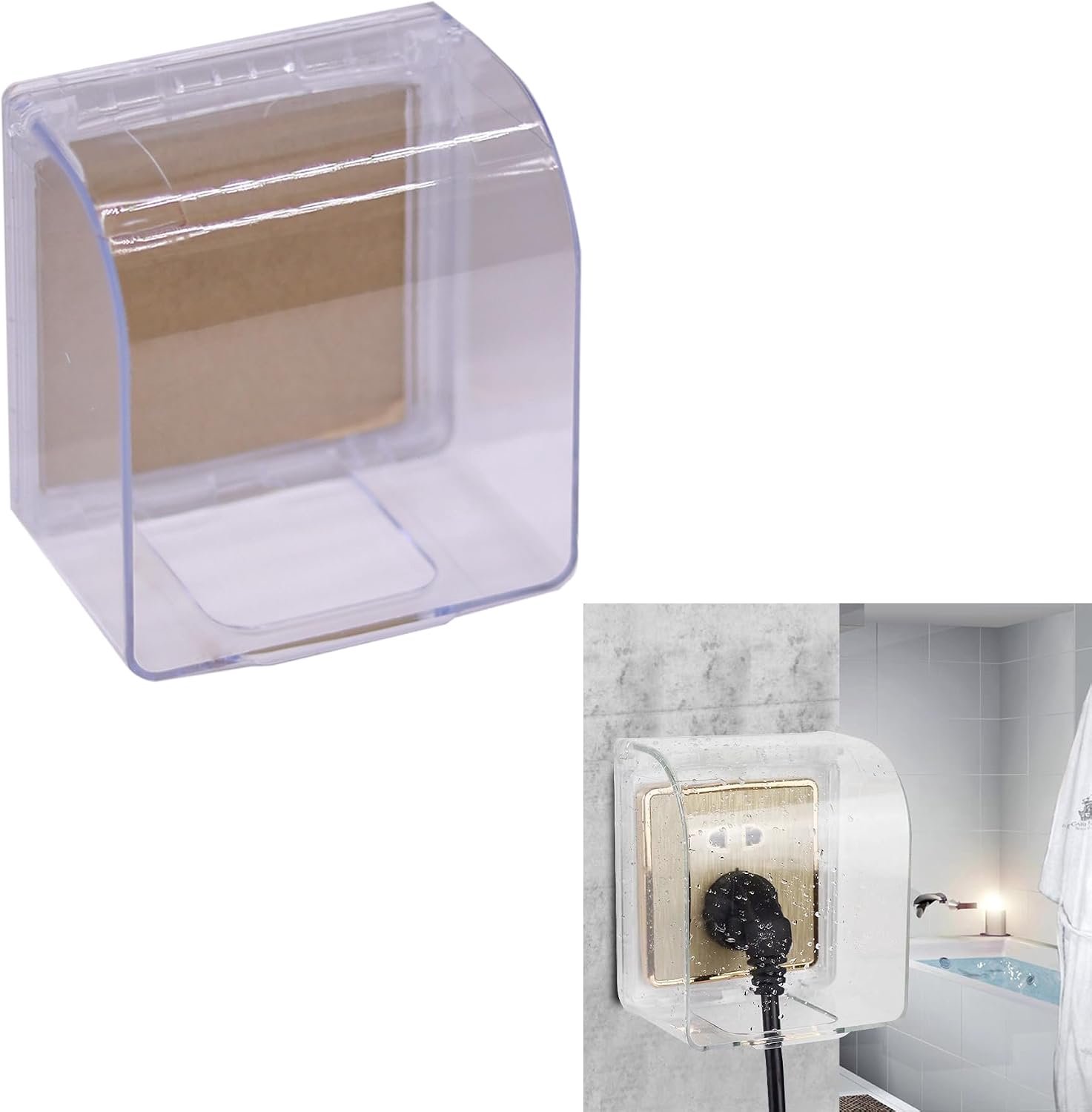 Stopcontactafdekking, schakelaar, afdekkingen, stekkerbox, buitenstopcontacten, waterdicht, zelfklevend, 86 soorten stopcontacten, plus-hoogte design, voor badkamer, thuis, buiten, wit
