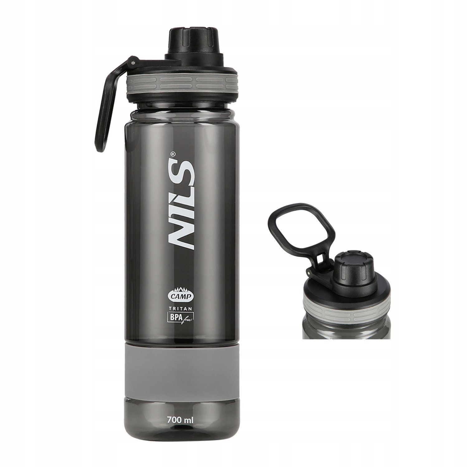 Nils Camp Tritan Fles 700ml - Grijs, BPA-vrij, School & Sport