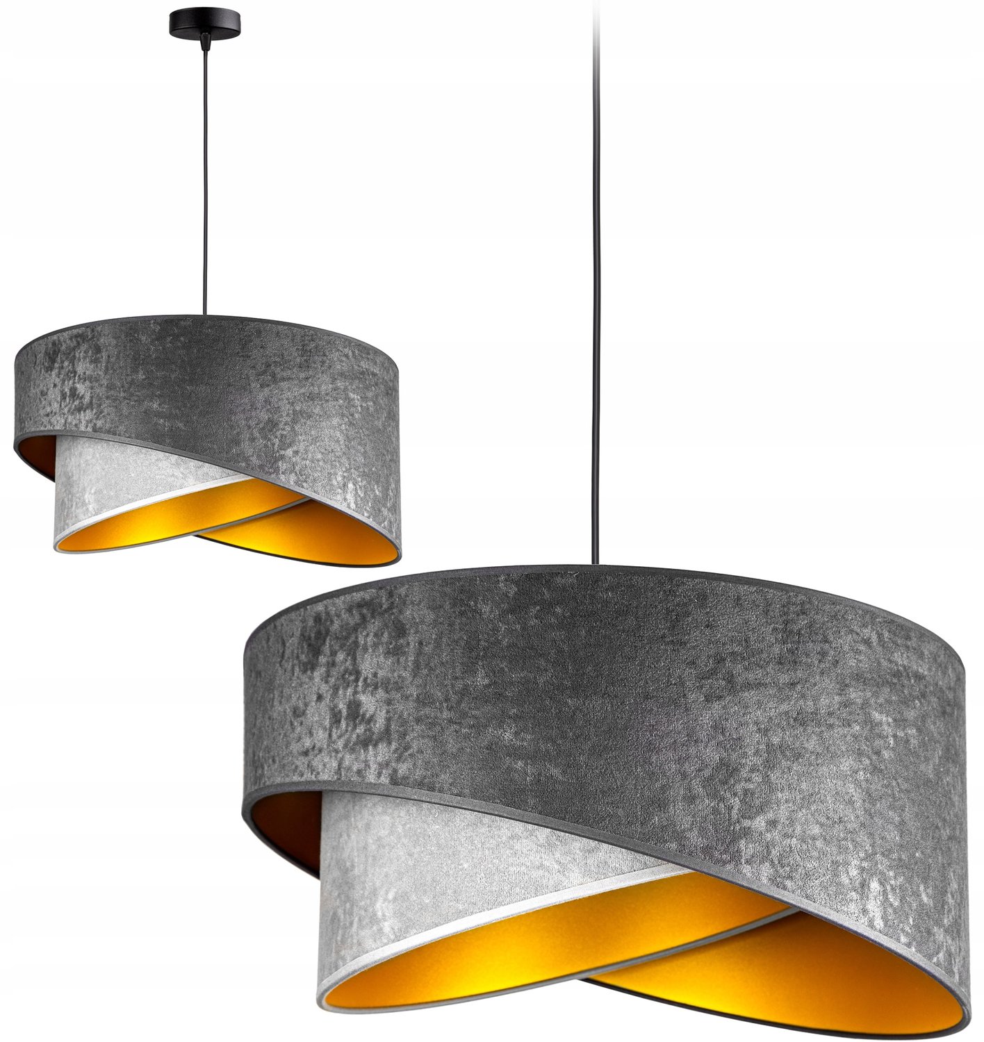 Moderne Plafondlamp met Velours Lampenkap - Stijlvol en Sfeervol