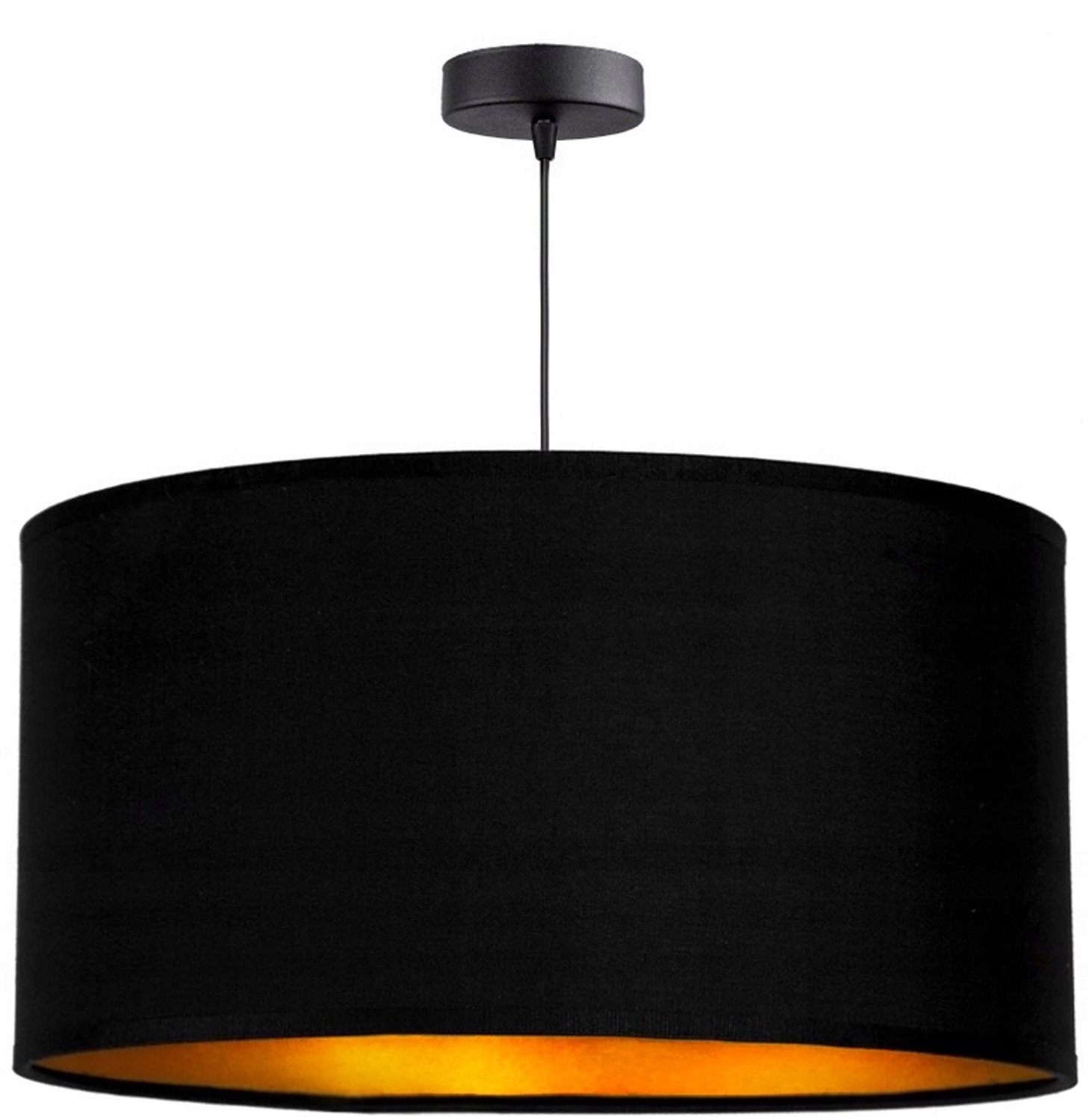 Gouden Plafondlamp met Stoffen Kap - LED Compatibel E27