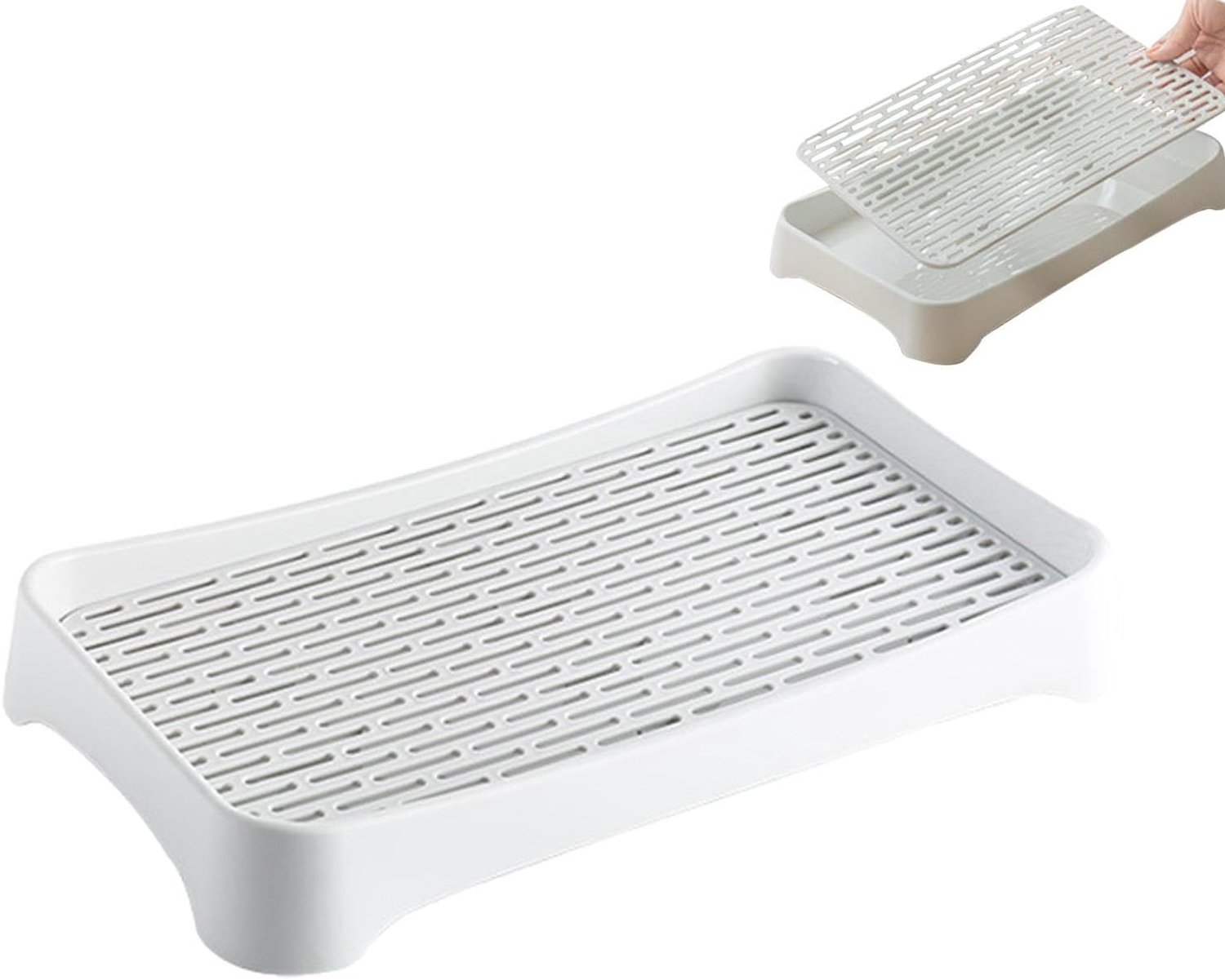 Konijnentoilet, kooibox voor konijnen, vierkante kooibox, toilettrainer, broodtoilet voor huisdieren, konijnentoilet met capaciteit en design