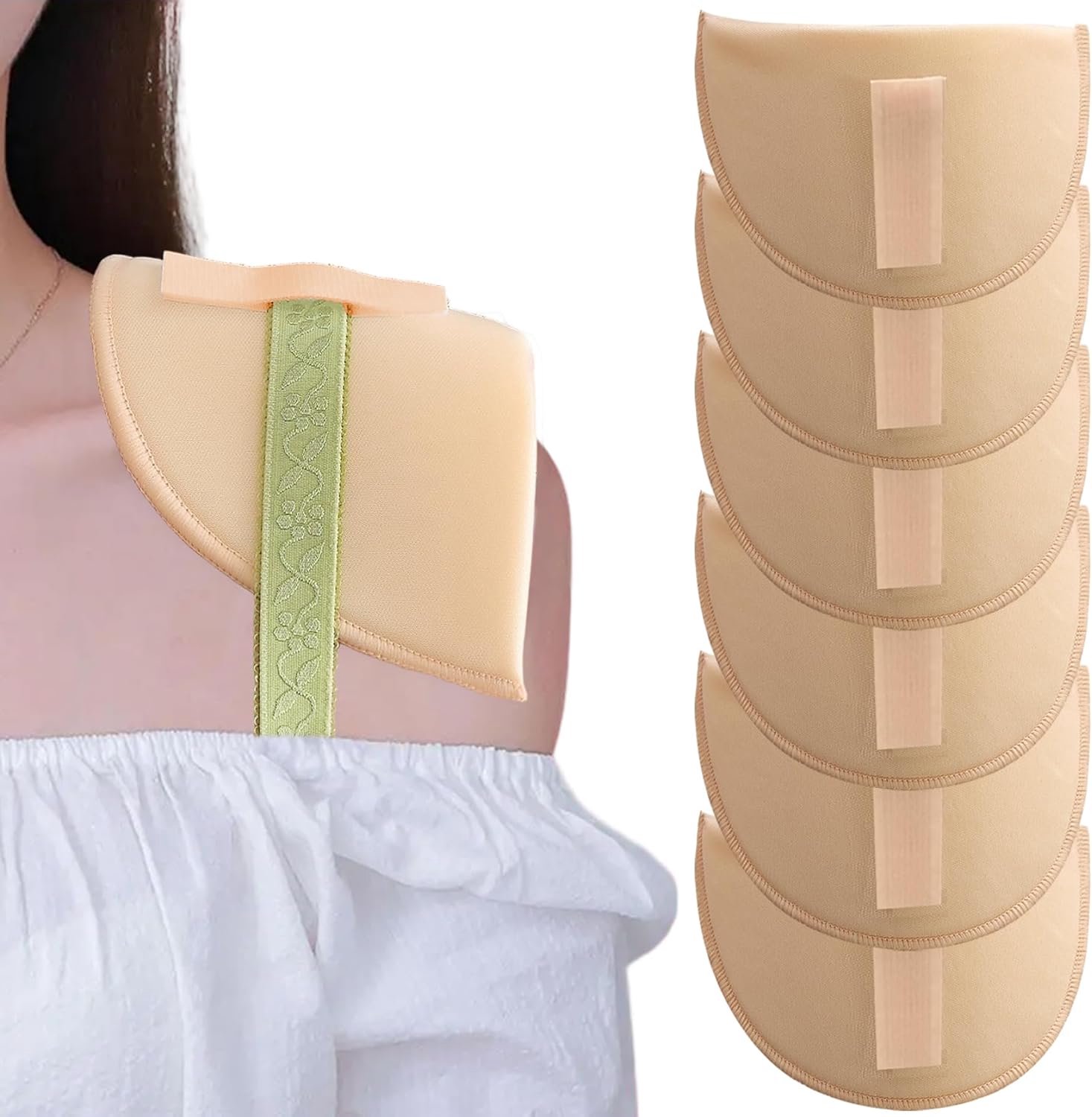 3 Paar Schoudervullingen Zachte Schuim Schouderpads Voor Vrouwen Kleding Afneembare No-Naaien Herbruikbare 1Cm Dikke Tool Voor Blazer Pak Jas Jurk