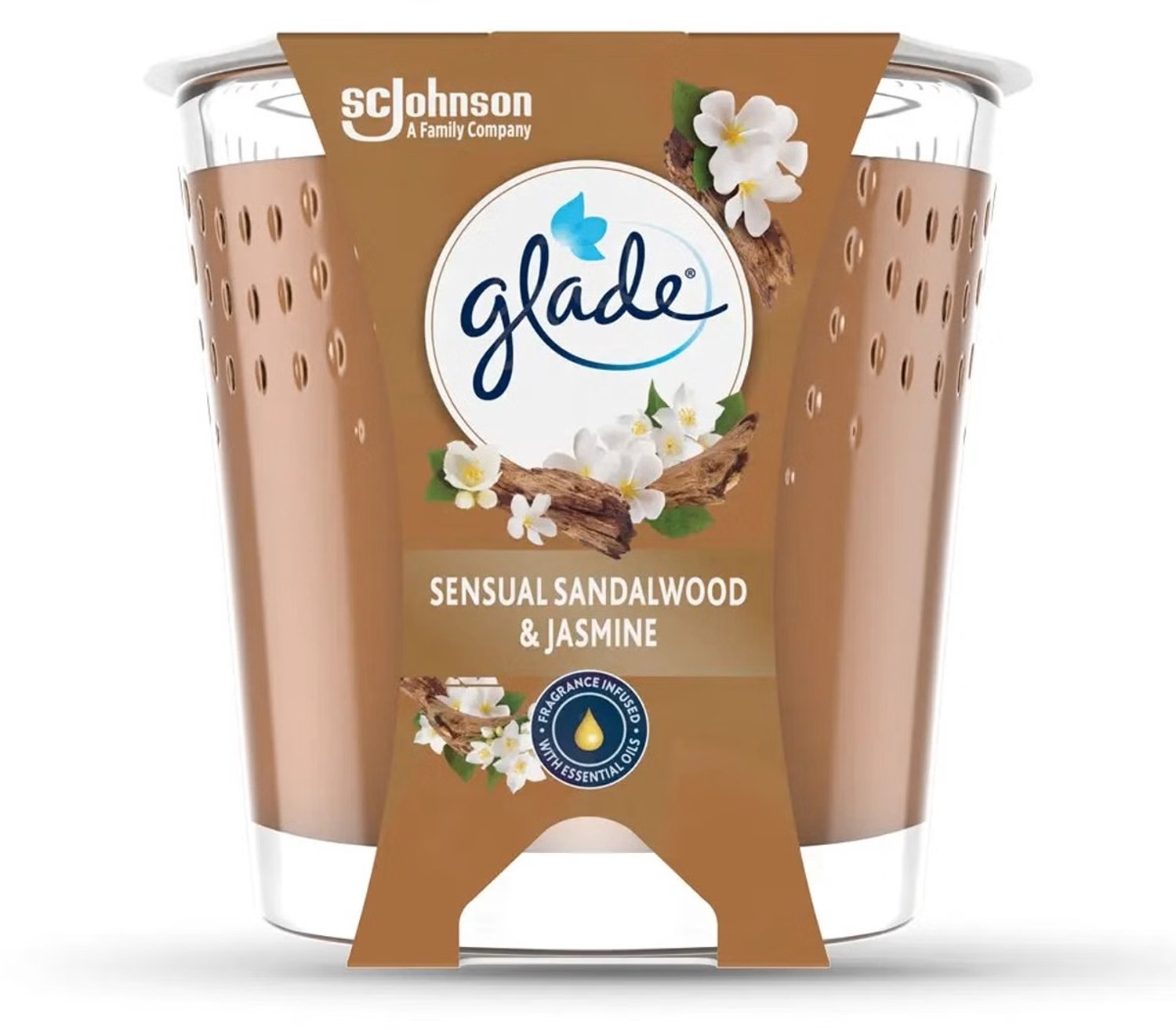 Glade Kaars Sensual Sandalwood & Jasmine (112 gr)