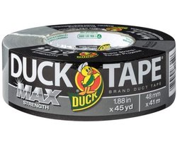 Duck Brand Max Strength ducttape 47 mm x 45 m zilver - Supersterke hechting en langdurige bescherming