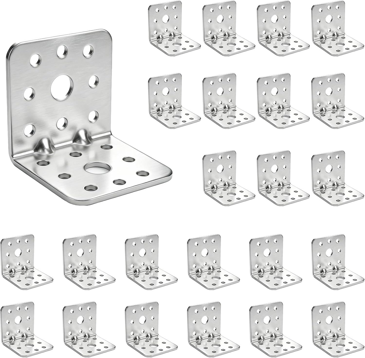 Zware Duurzame Hoekbeugels van Gegalvaniseerd Staal, 40x40mm, 24 Stuks voor Bouw en Meubels