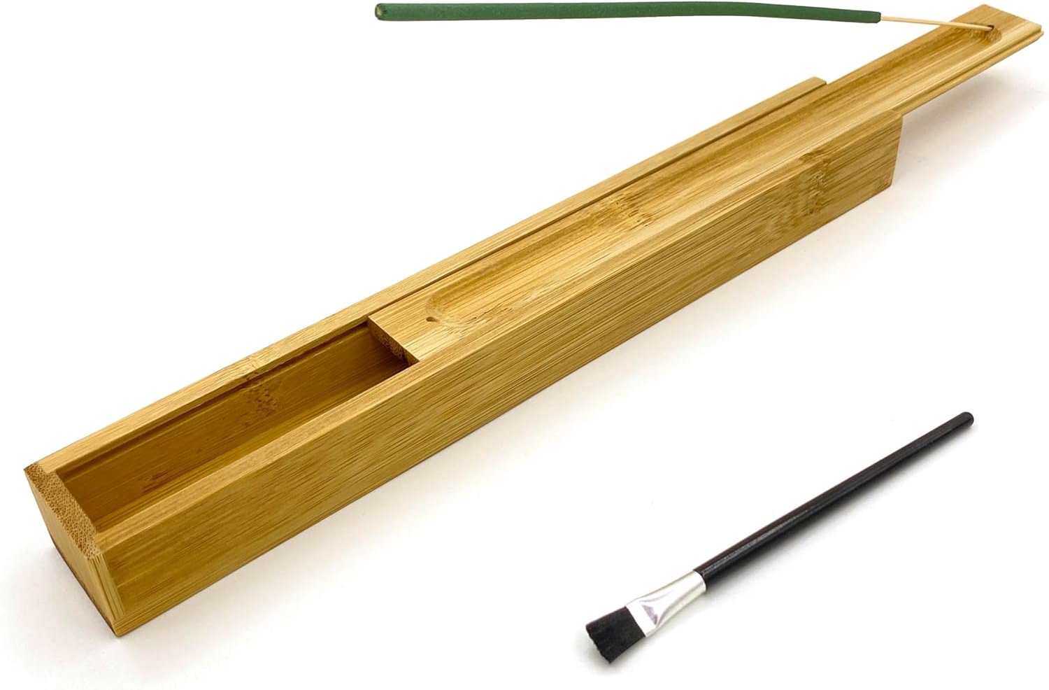 Bamboo Incense Stick Holder, Bamboo Swatter, Incense Stick Holder, Burner Ash Catcher, for Meditation, Yoga, Indoor - ShopVlot