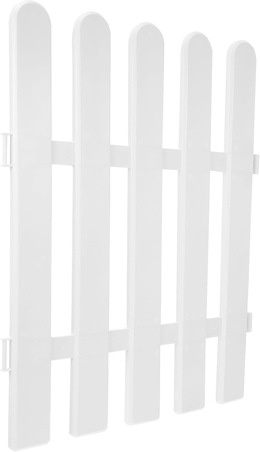 Wit plastic decoratief hekwerk 50 cm hoog voor tuin en gazon draagbare kleine barrière voor paden, bloembedden en speelruimtes, eenvoudige montage en aanpasbaar ontwerp