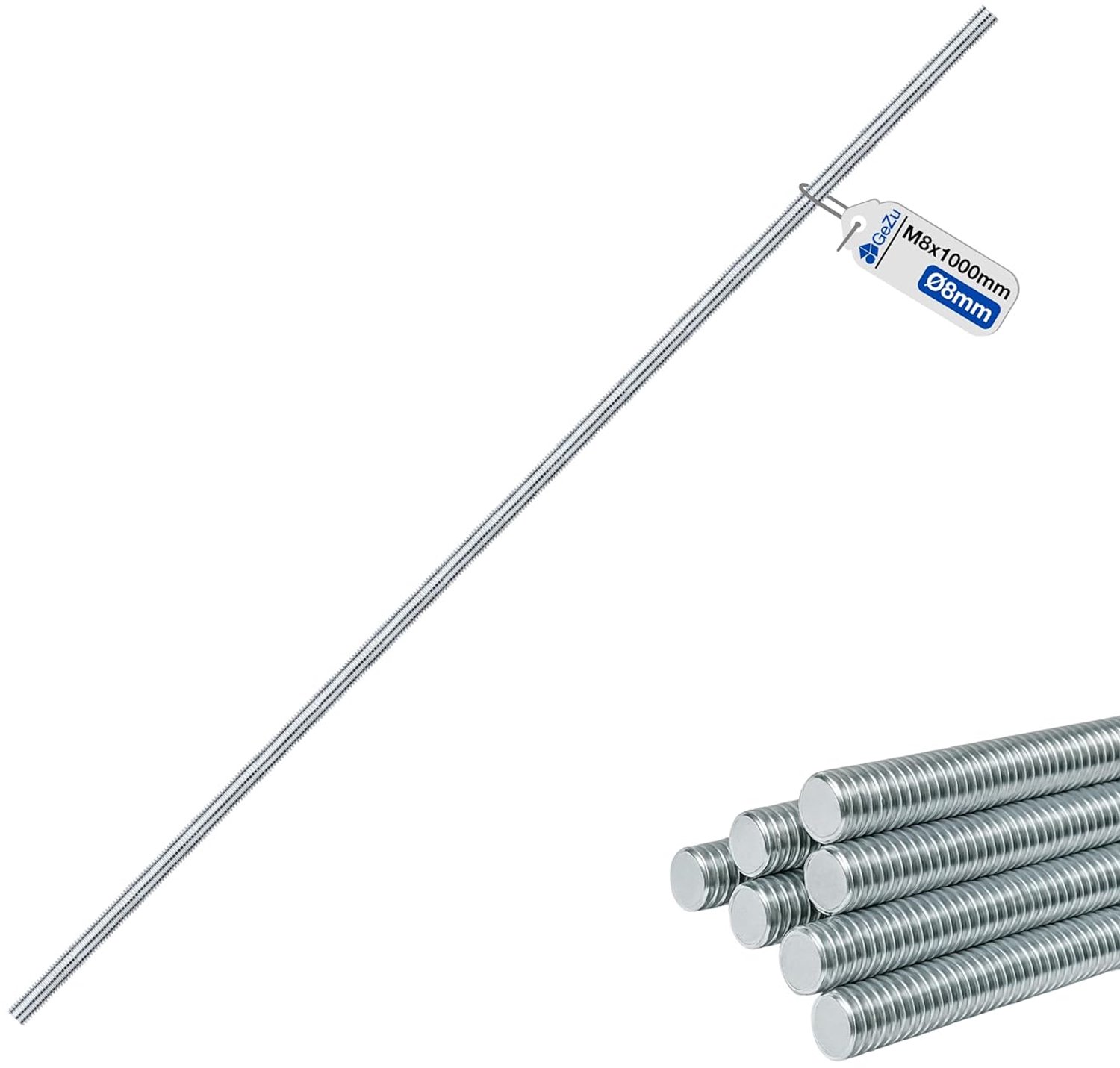 GeZu Impex M8 Threaded Rod 1000mm - ShopVlot