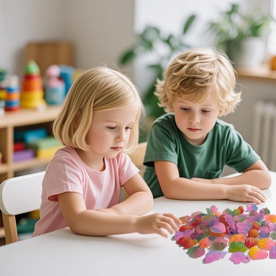 50 stuks (willekeurige levering) Mochi Squishy in kleurverloop, stressverlichting, knijp fidget speelgoed, beloningen in de klas, goody bag vuller, cadeaus voor Kerstmis, verjaardagscadeaus — afbeelding 4