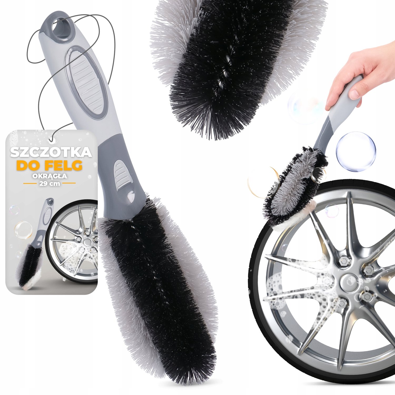 Universele Velgborstel voor Auto's - 29 cm