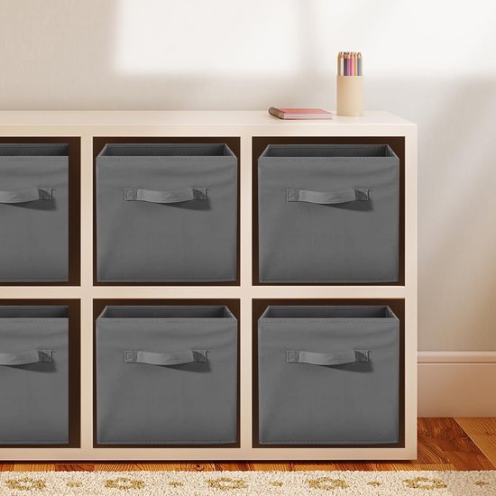 Set van 4 opvouwbare opbergdozen, 28 x 28 x 28 cm, opbergkubus, vouwdoos, organizer box voor speelgoed, kleding — afbeelding 2