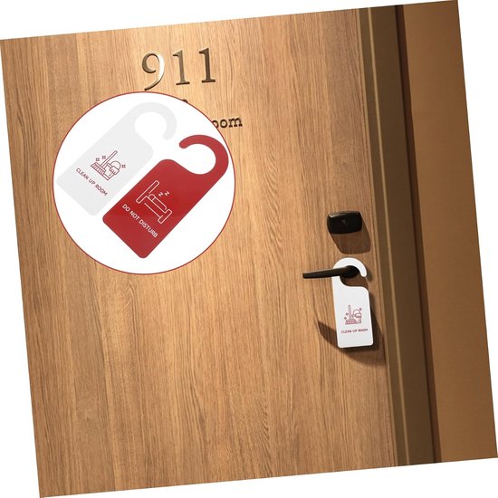 2 Stuks deur vermelding niet bord open gesloten teken open dicht teken geleid hotel deurstopper deurknop hanger teken hotel deur hanger teken hangdeurteken slaapkamer tekenen pvc — afbeelding 2