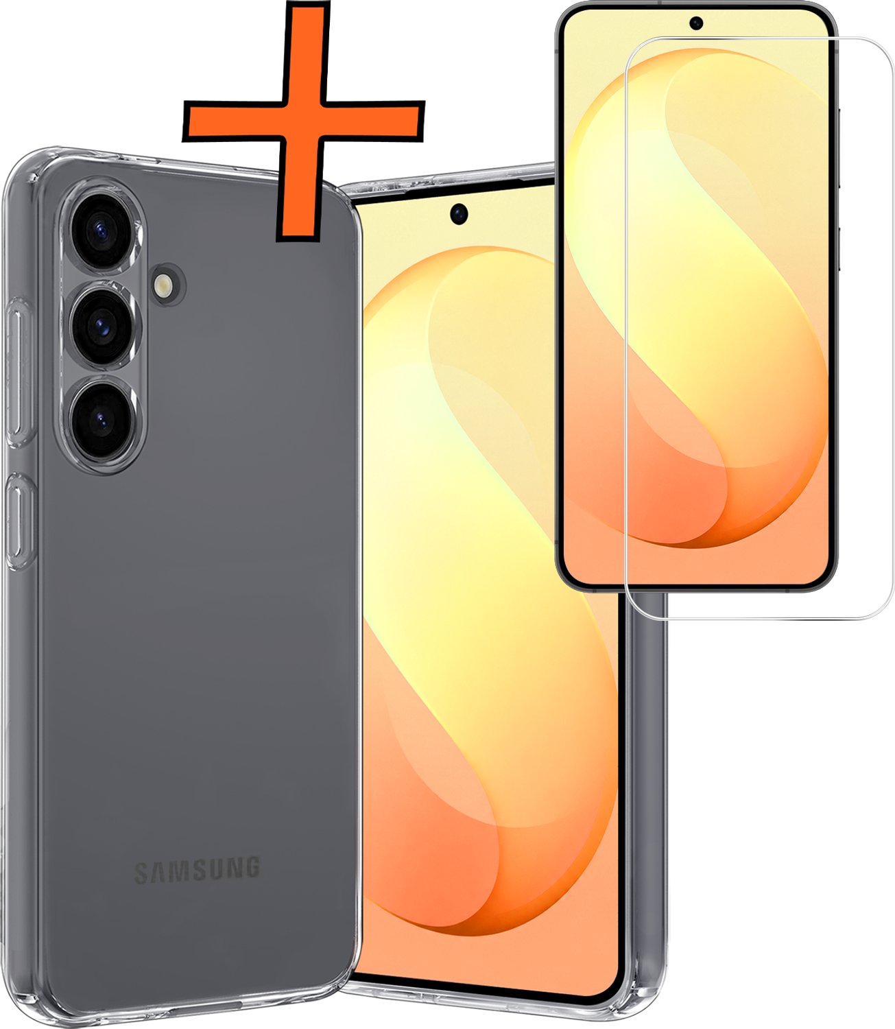 Hoes - Met Screenprotector - Geschikt voor Samsung Galaxy S26 FE - Sterk & Shockproof - Back Cover - Siliconen Case - Telefoon Hoes - Transparant