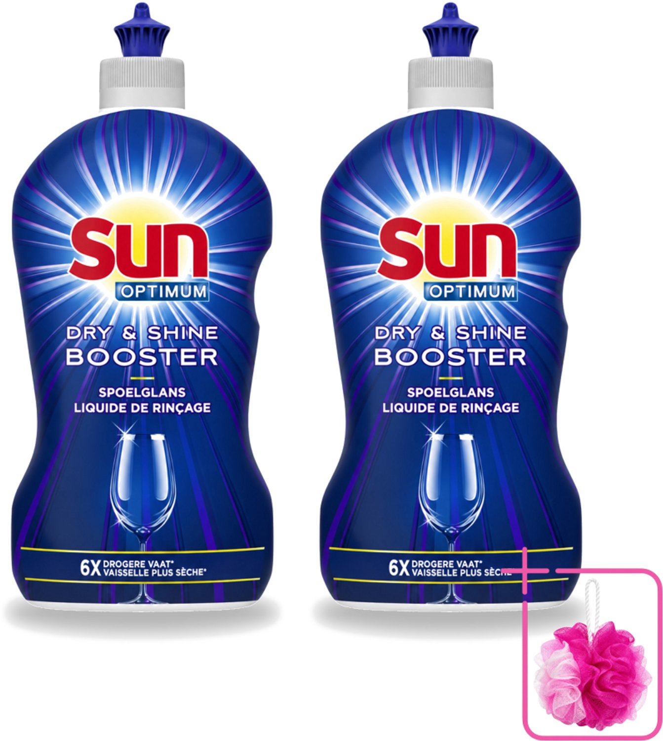 2 x Sun - Shine & Dry Booster - Spoelglans - 450 ml - Bulkverpakking - Spoelglans - Douchemop - Vaatwasmachine