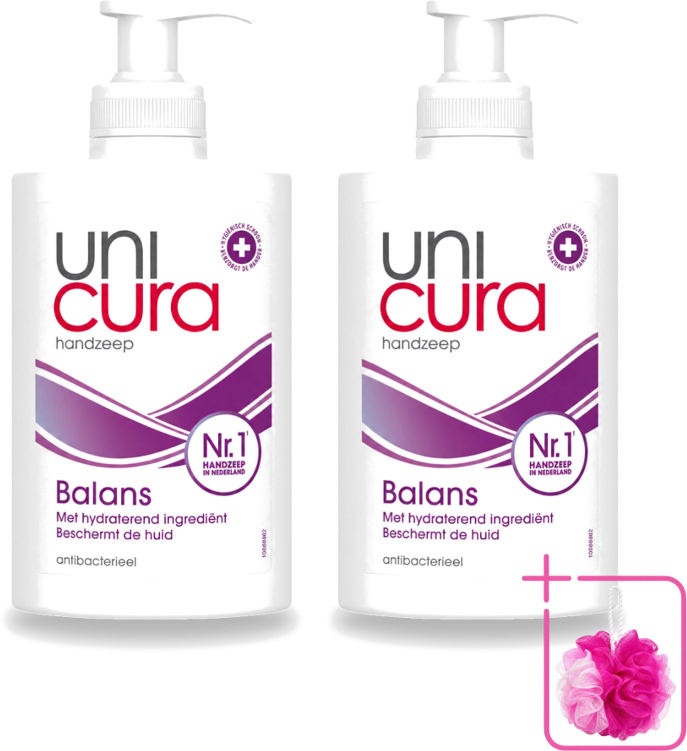 2 x Unicura - Vloeibare Handzeep - Anti Bacterieel - Balans - 250 ml - Bulkverpakking - Handzeep - Douchemop - Antibacterieel