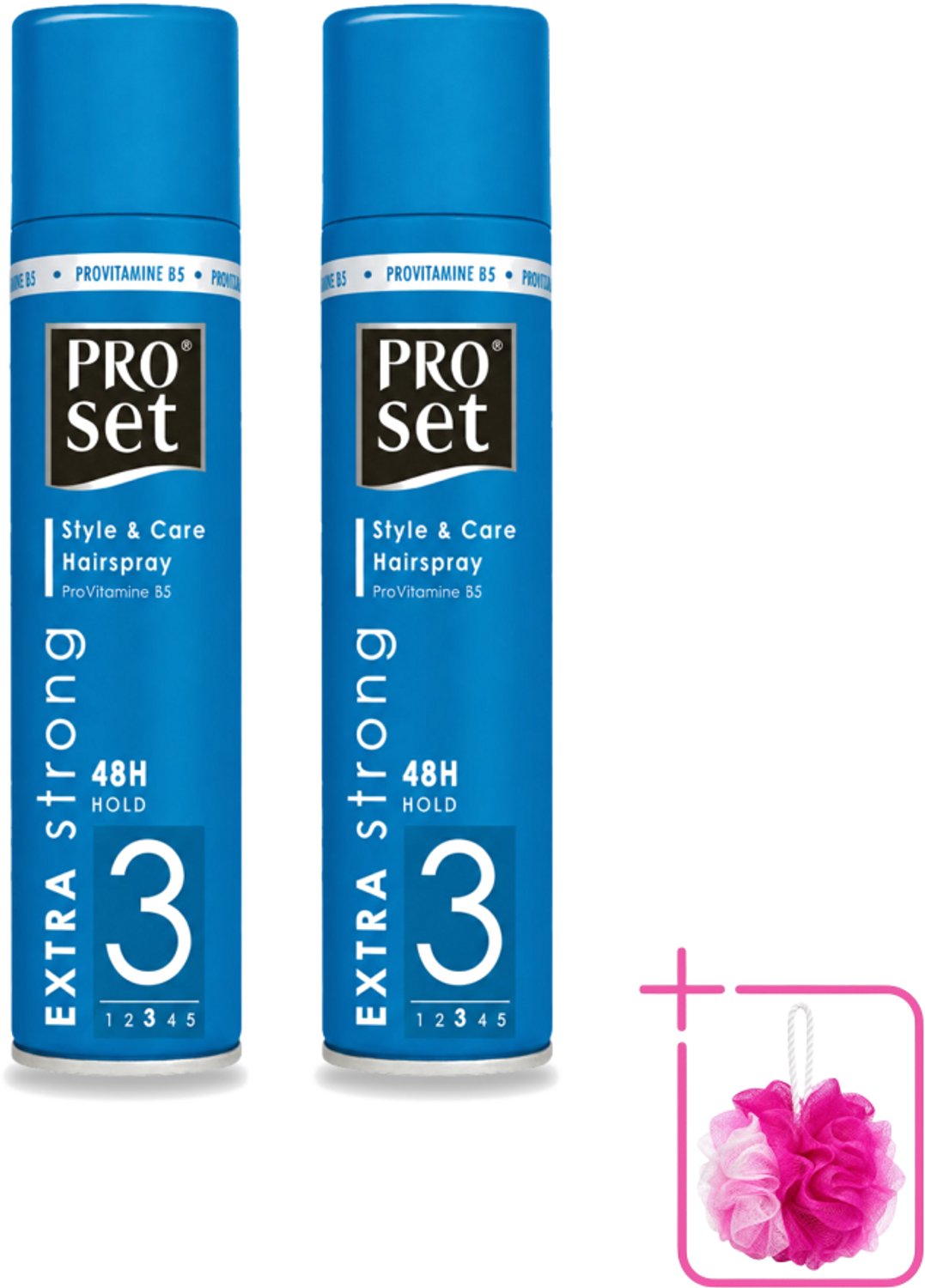 2 x Proset - Haarspray - Extra Sterk - 48 uur Werking - 300 ml - Bulkverpakking - Haarspray - Douchemop - 48 uur fixatie