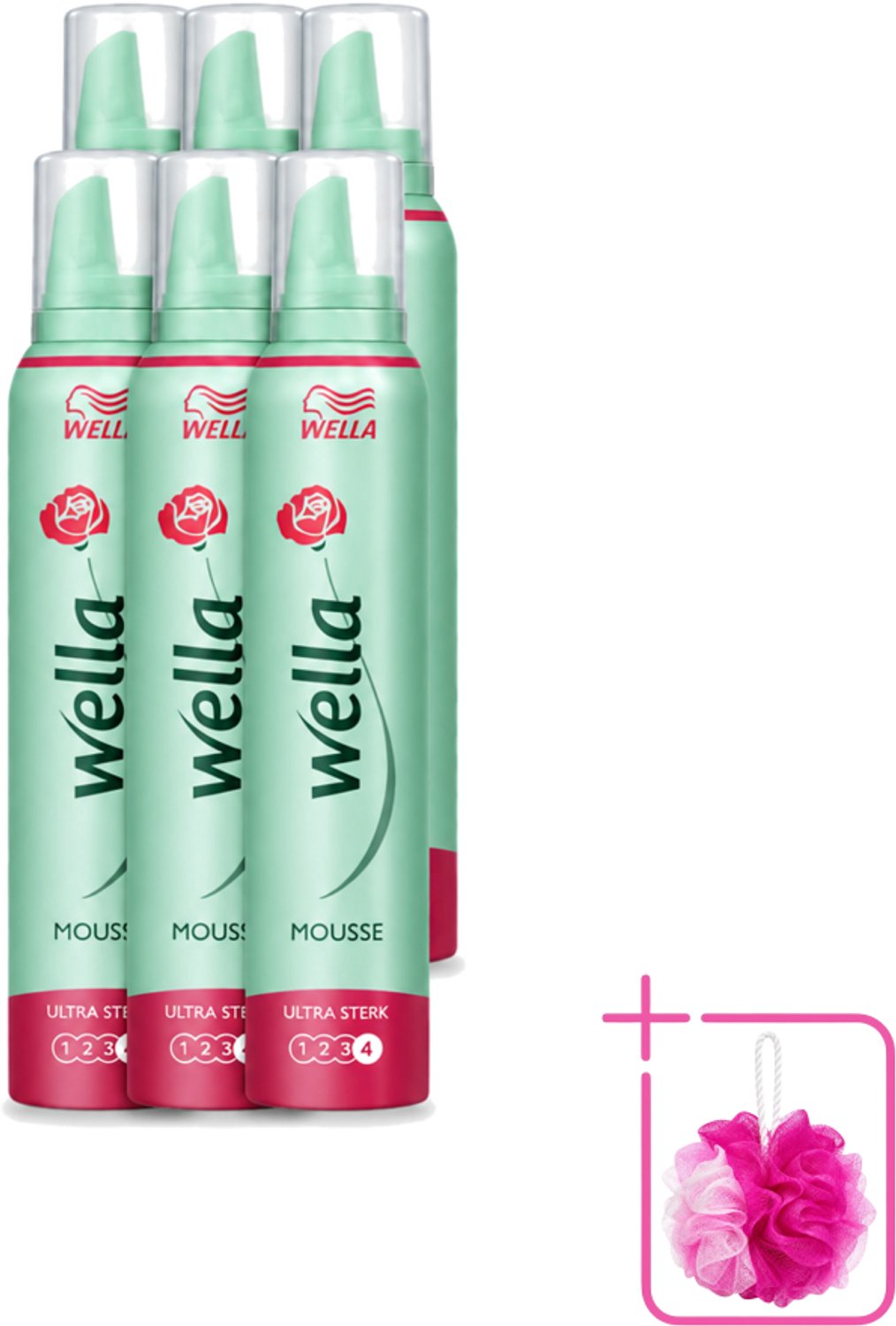 6 x WellaFlex Hold Ultra Strong Mousse - Haarmousse - Langdurige Versteviging - Flexibele Textuur - 200 ml - Bulkverpakking - Haarversteviging - Haar fixatie
