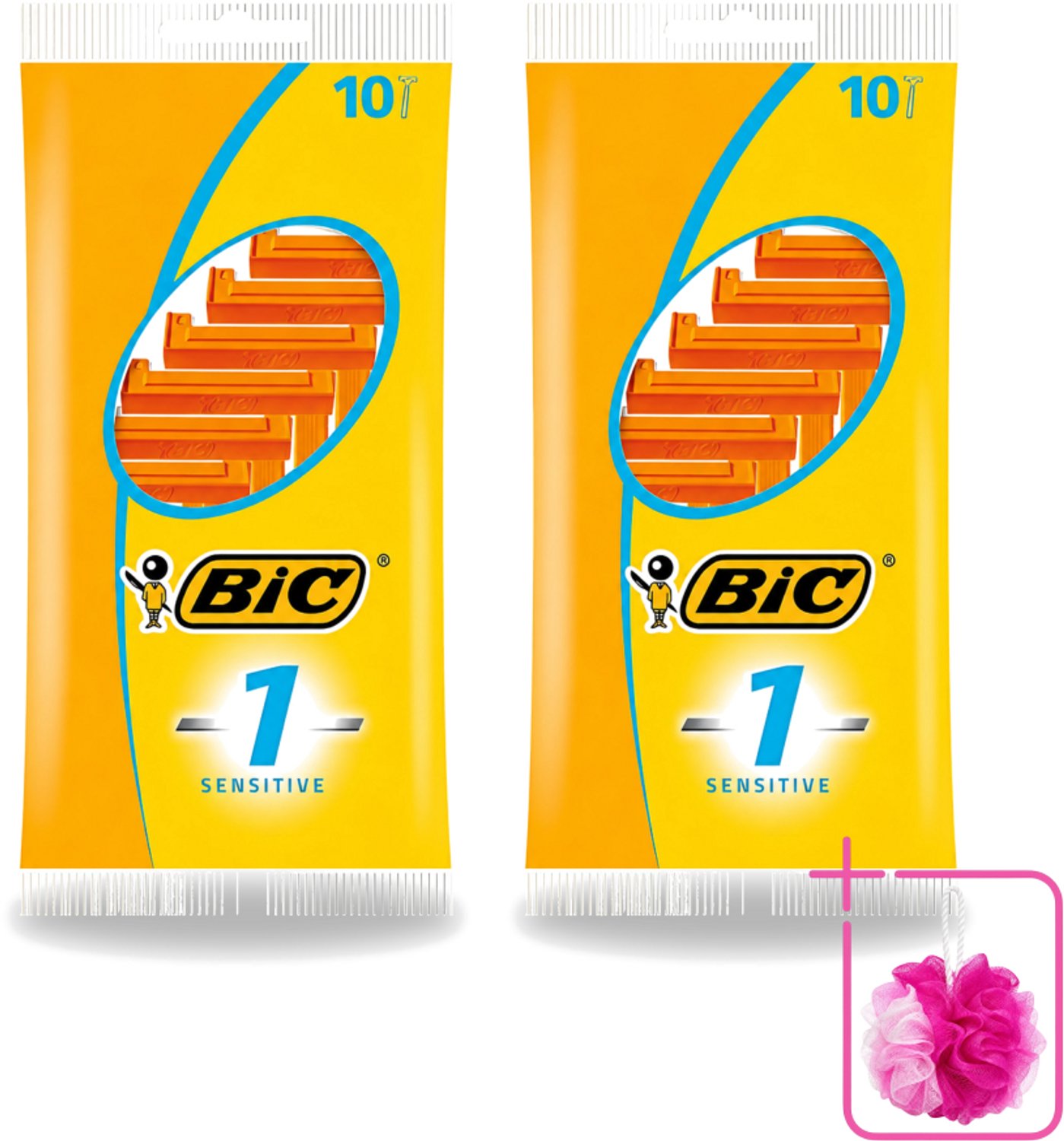 2 x Bic - Scheermesjes - Sensitive - Enkel Mesje - Wegwerpmesjes - 10 Scheermesjes - Bulkverpakking - Scheermesje - Gevoelige huid