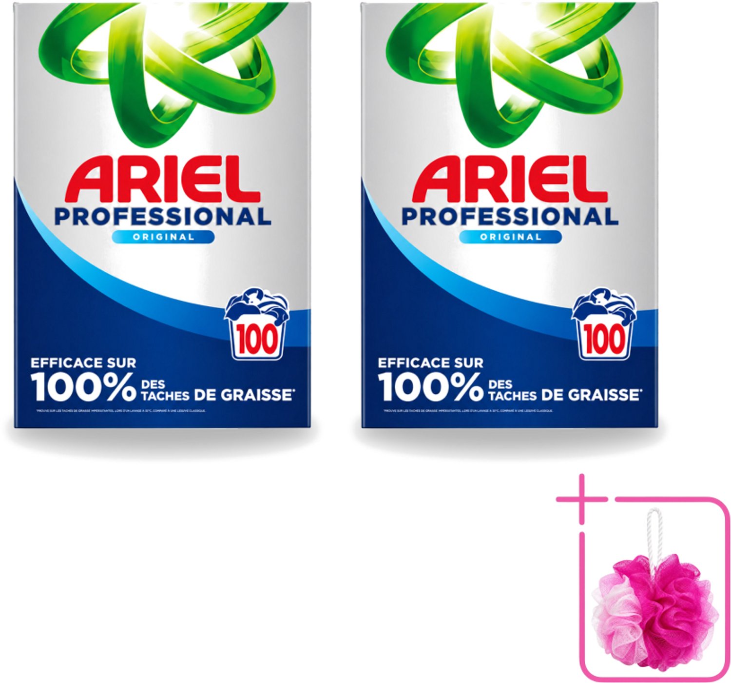 2 x Ariel – Waspoeder – Professional Regular – 100 wasbeurten - 5,5 kg - Bulkverpakking - Waspoeder - Douchemop - Wasmiddel