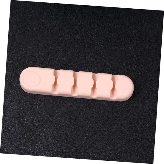 2stuks Zelfklevende Kabel Organizers Silicone Kabelclips Voor Effectieve Kabelbeheer Bureau Roze Voor Opladers Usb-kabels Hoofdtelefoons — afbeelding 4