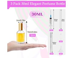 Bohoray 3 stuks 30 ml spuitfles, klein glas, glazen sprayfles, verstuiver, spuitfles 30 ml, pompverstuiver met - ShopVlot