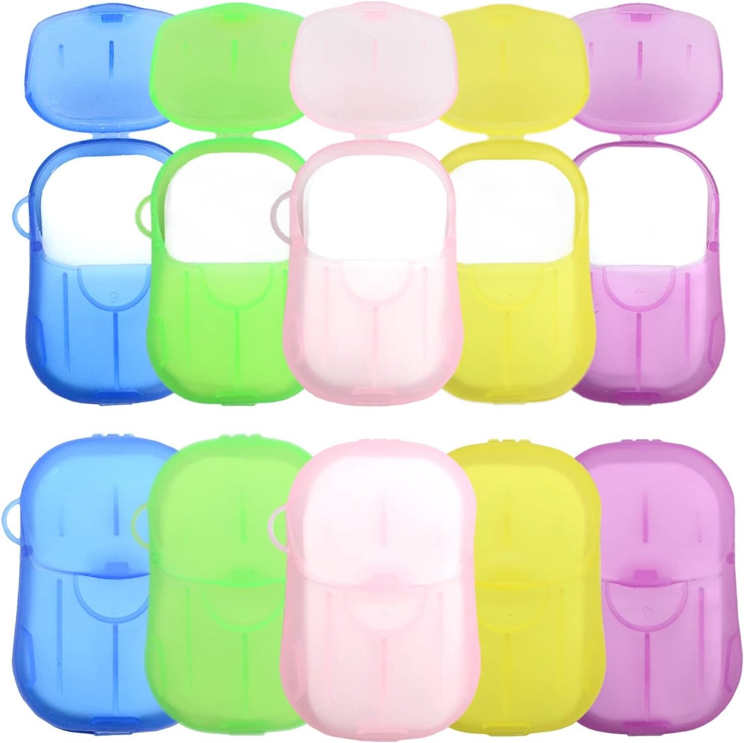 Reiszeep Bladen - 10 Dozen (500 Vellen) Draagbare Papieren Zeep voor Handen Wassen, Wegwerp Schuimende Zeepstrips voor Kamperen en Wandelen