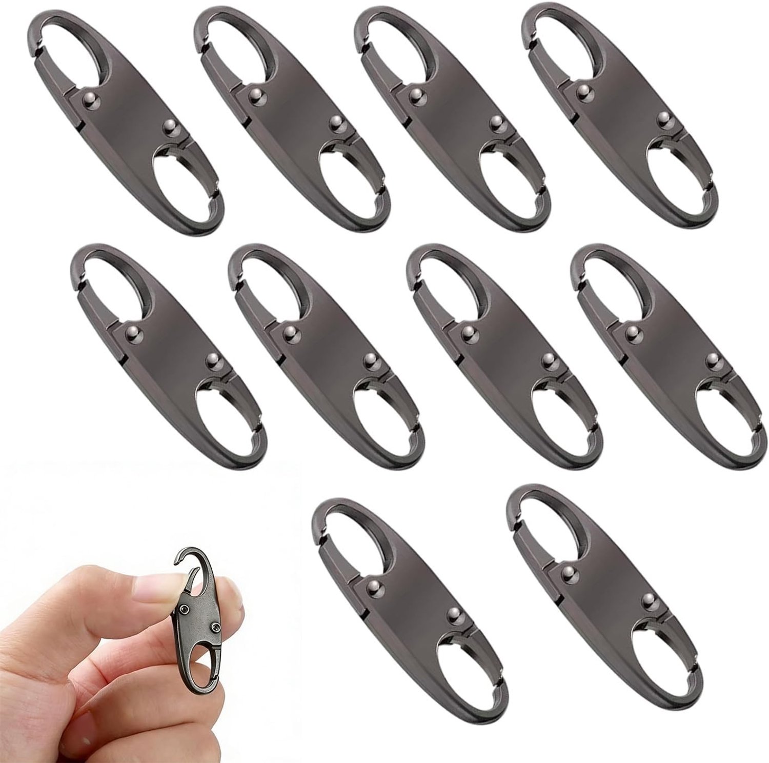 Diefstalbeveiliging Ritssluitingclip - 10 Stuks Anti-Diefstalsluitingen voor Rugzakken, Bagage en Handtassen als Praktische Reisaccessoires