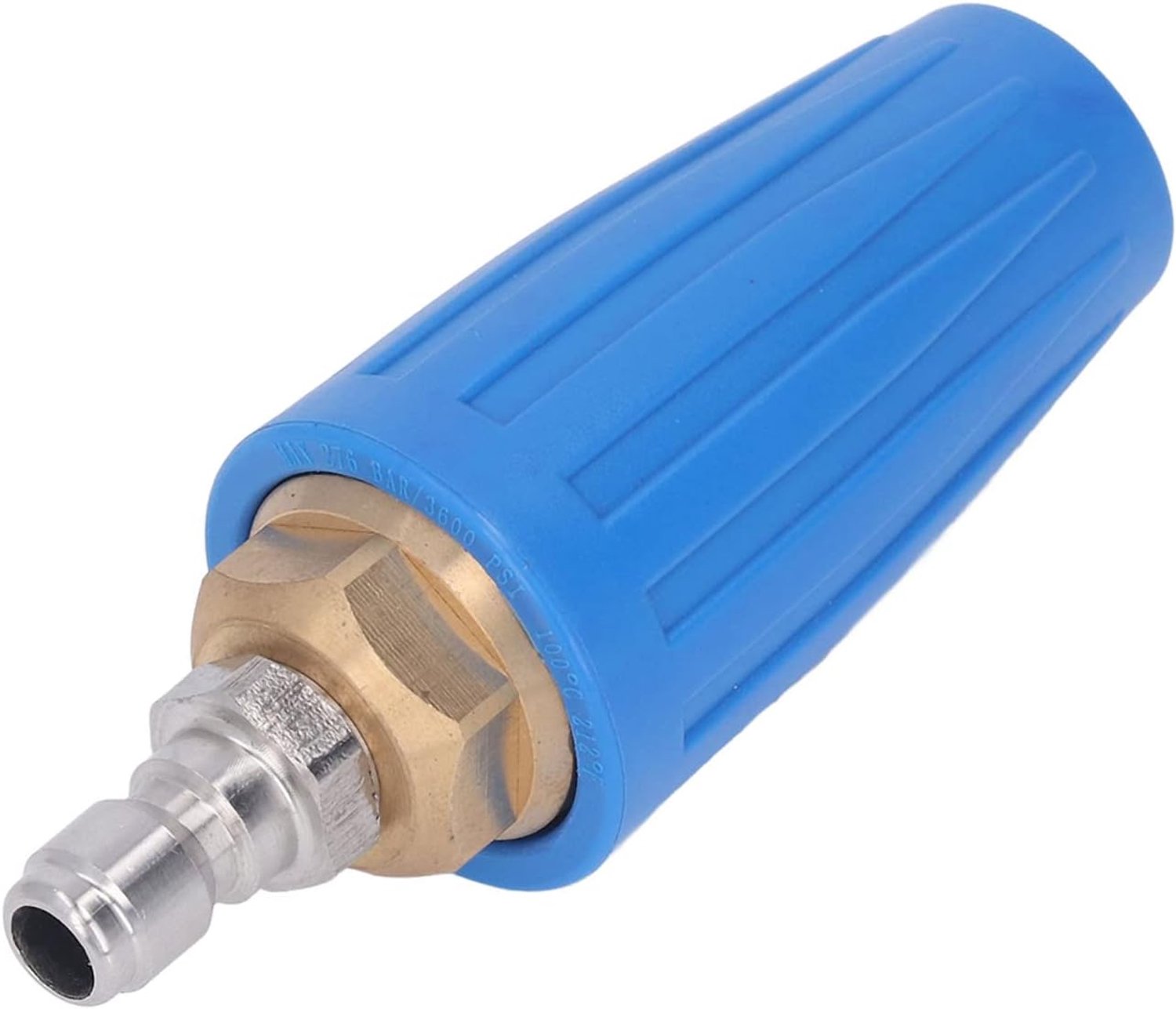 Hogedrukreiniger, efficiënt turbomondstuk van messing, roestvrij staal, keramiek, 3600 psi, 3,0 GPM, 1/4 inch, voor professionele reiniging