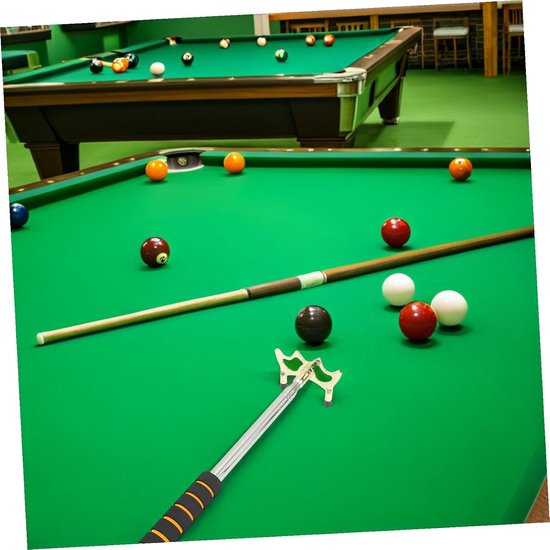 2 Stuks Delige Verstelbare Pool Bridge van Roestvrij Staal Telescopische Snooker Keu Steunen met Afneembare Brugkop Compatibel Draagbaar voor Biljartspelletjes — afbeelding 2
