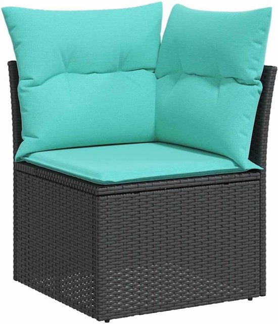 Poly rotan modulair tuinset zwart 33.5 — afbeelding 4