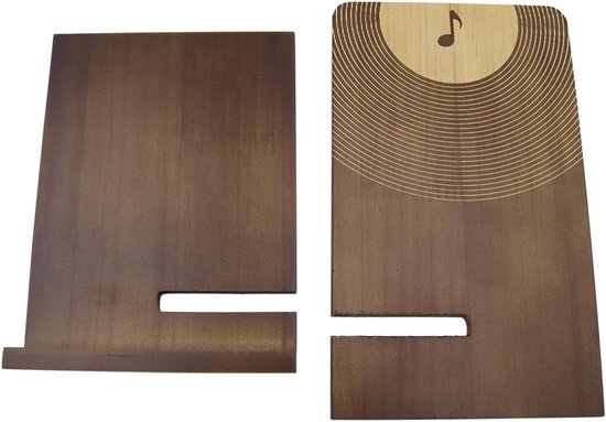 Grobo Speelt nu Vinyl Record Stand, Houten Display Vinyl Houder Stand, Album Organizer voor Bureau, Retro Album Collection Display Shelf — afbeelding 4