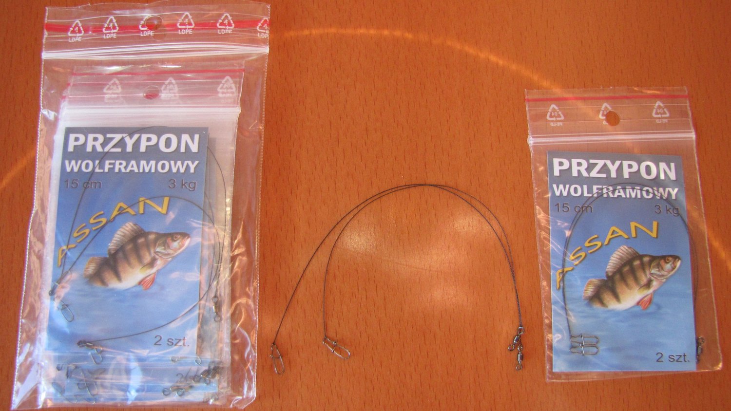 Wolfraam Onderlijn 15cm 3kg 0.14mm - 2 Stuks