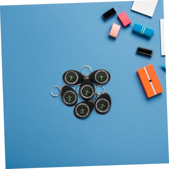 10 Stuks Mini Sleutelhanger Nauwkeurige Navigatie Voor Outdoor Avonturen Rugzak Hiker Survival Tool Met Handige Keyring — afbeelding 2