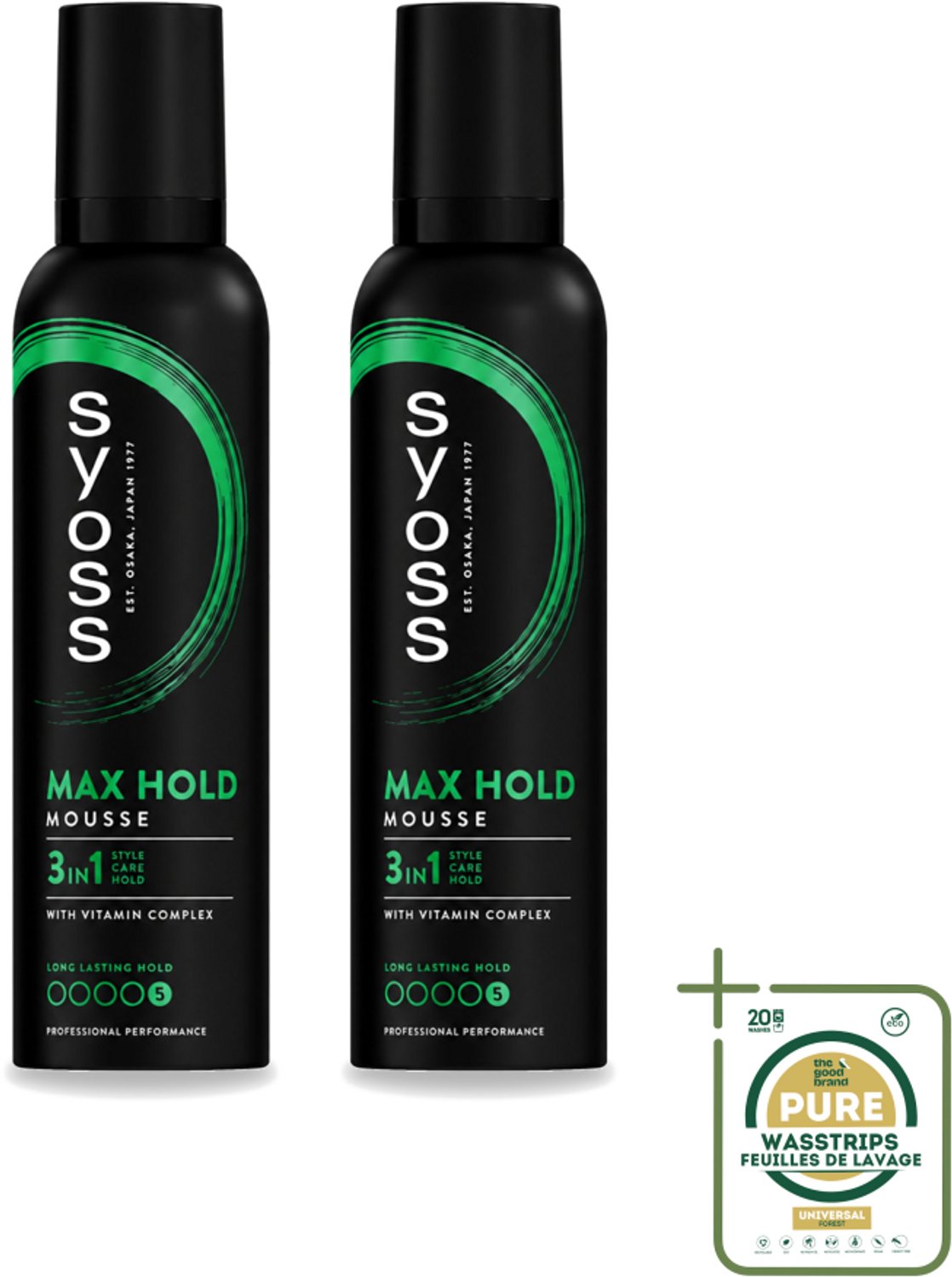 2 x Syoss - Max Hold - Haarmousse - Ultra Sterke Hold - 250 ml - Haarmousse - Haarversterking - Styling - Haarverzorging - Haarherstel