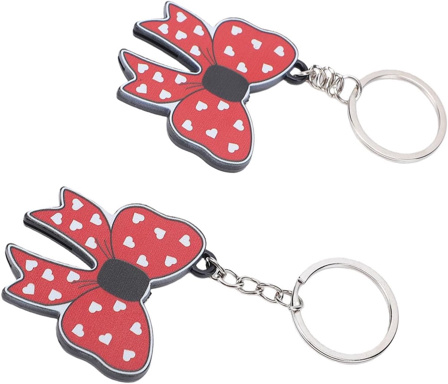 Annadue 2PCS Bow Blikopener Sleutelhanger Multifunctionele Leuke Boogvormige Drank Bierflesopener Sleutelhanger, Nagelvriendelijke ABS Flesopener, Lichtgewicht Draagbare Universele Frisdrank