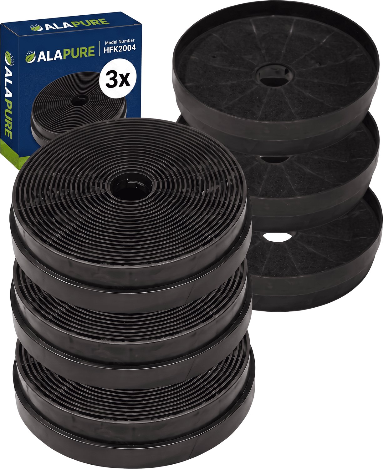 3x Koolstoffilter voor Klarstein 10035387 Skyfall Smart Afzuigkappen