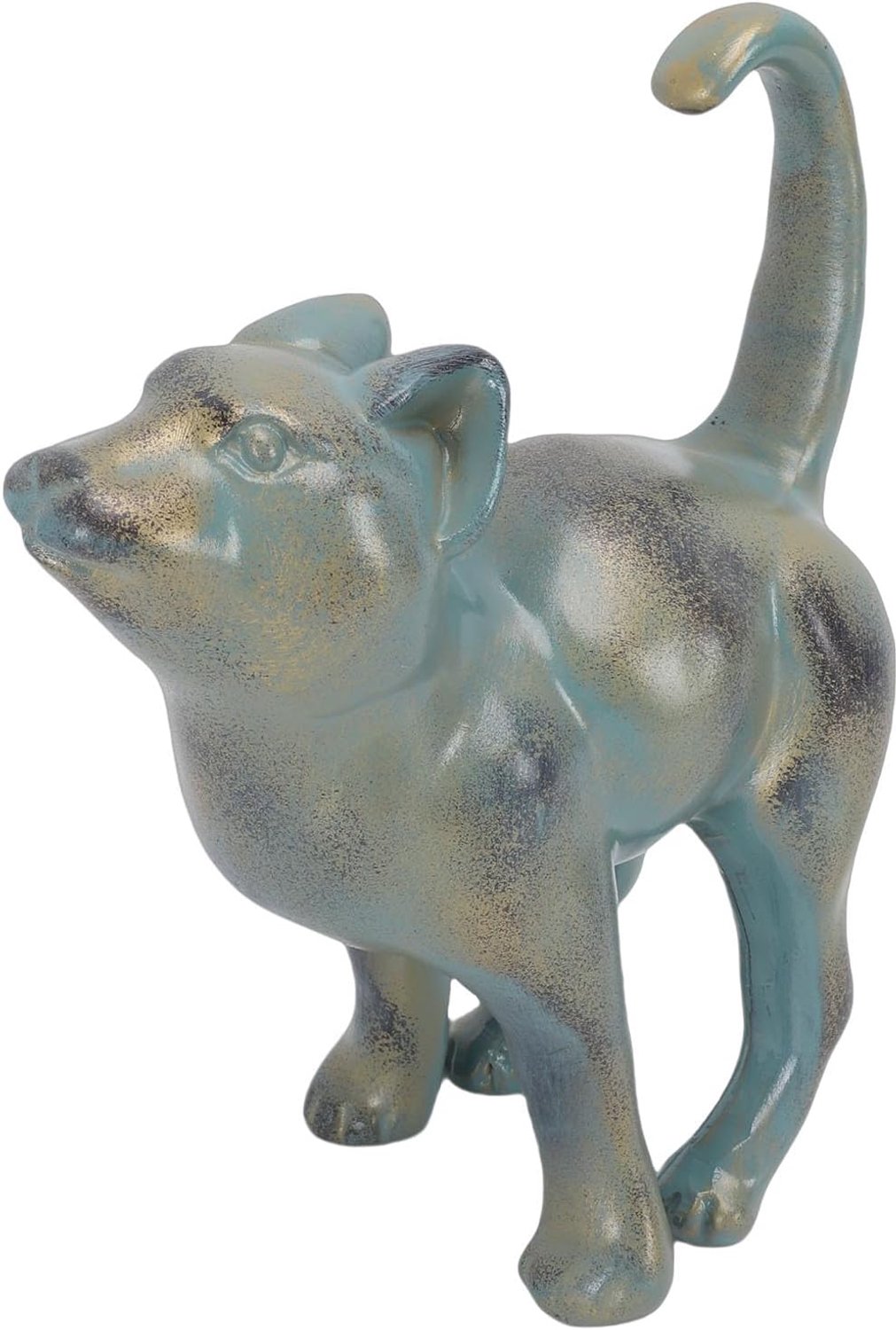 Hars Kat Standbeeld Schattig Klein Kat Beeldje Huis Tuin Decor voor Kattenliefhebbers 7,1 X 5,9 Inch