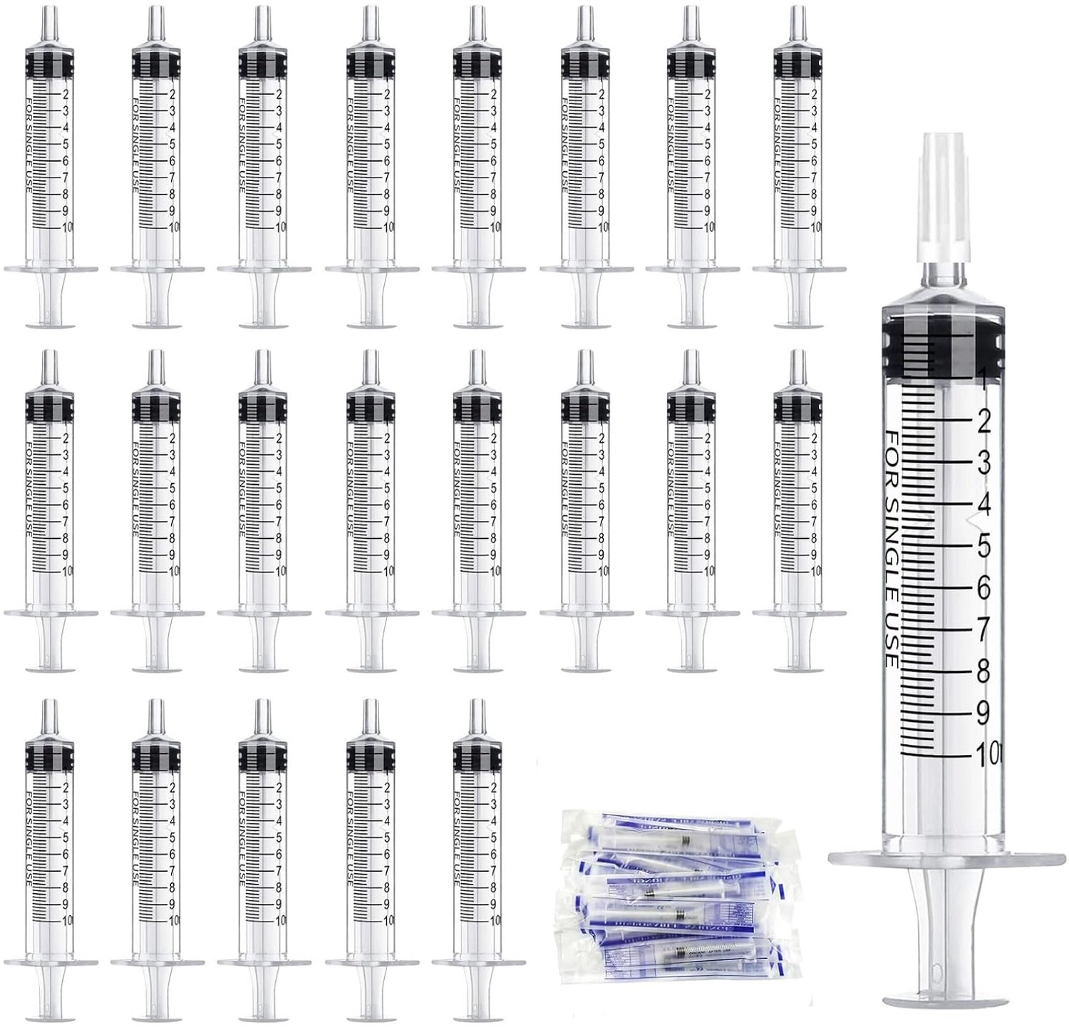 Wegwerpspuiten - 10 ml - Kunststof - Voor Vloeistofdosering en Huisdiervoeding