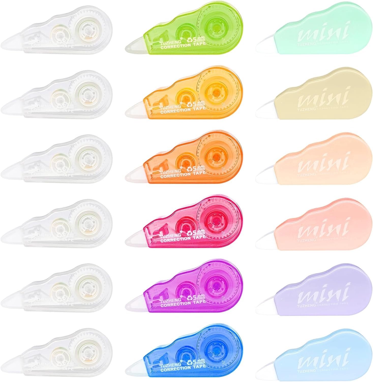 Correctietape Set van 18 Stuks - Mini Roller, Correctiemuis en Correctiepennen voor Onderwijs en Kantoor, Ideaal voor Studenten en Docenten