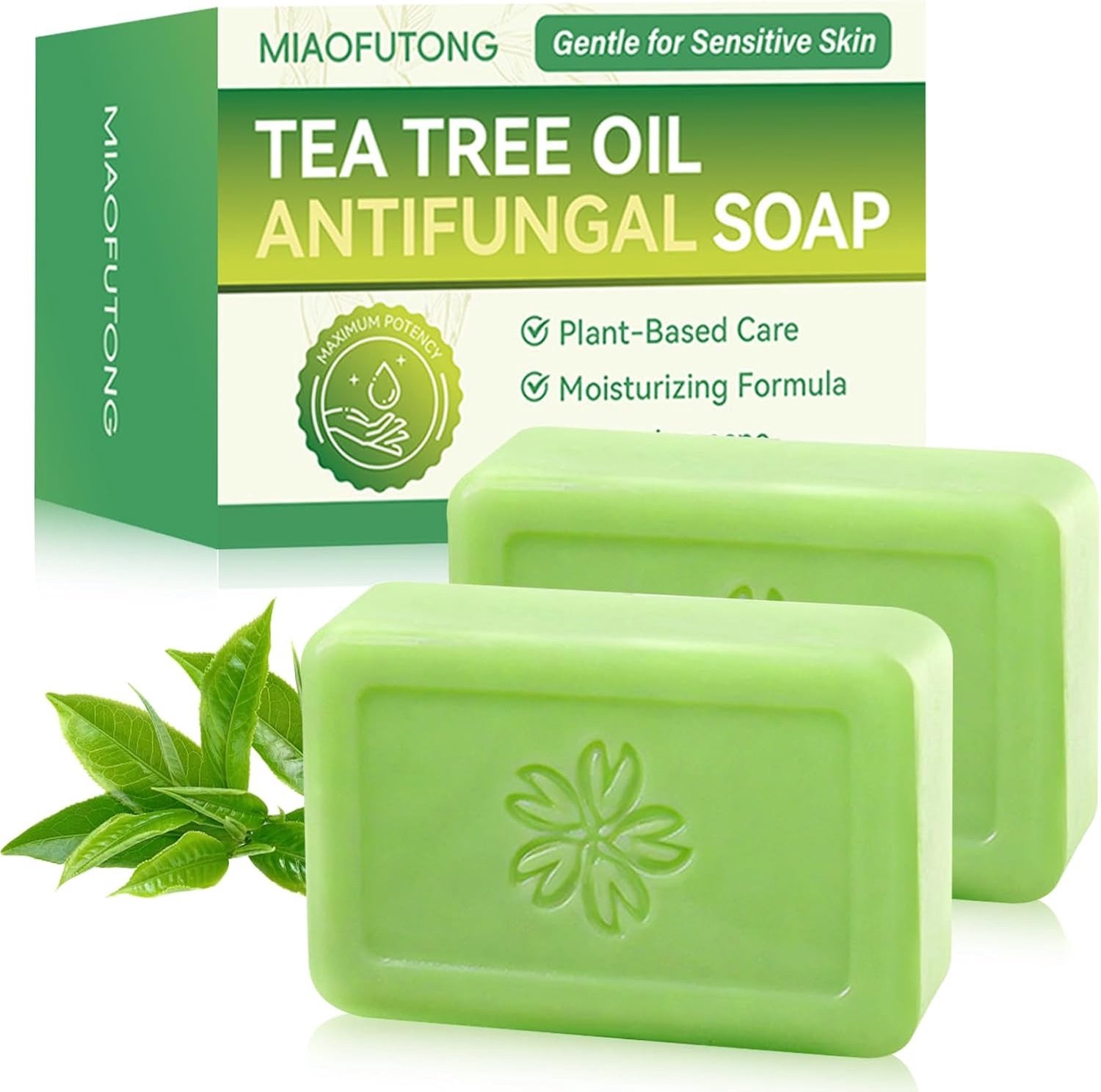 Natuurlijke Tea Tree Olie Zeep Set voor Gezicht en Lichaam – Biologische Zeep tegen Puistjes en Onzuiverheden – Vegan en Handgemaakt (2x115g)