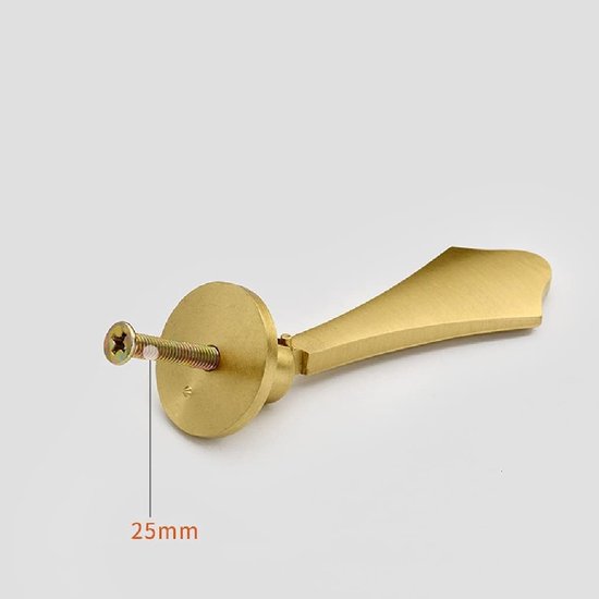 2 stuks Zuiver Koper Ladekast Kastdeur Handvat Messing Meubels Handvat Kastdeurgrepen (Koper goud 74 * 25mm) — afbeelding 4