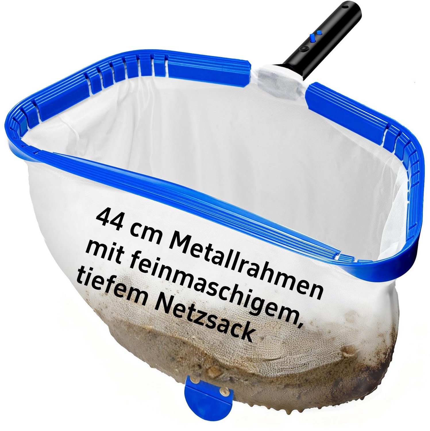 Famanu - Poolschepnet 44 cm - Verwijdert effectief vuil uit de vijver - Lichtgewicht aluminium frame - Zilver 1 stuk