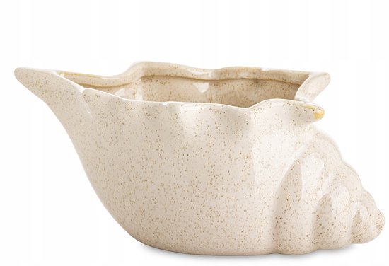 Beige Keramische Schelp Vaas - Natuurlijk Design Bloemen Decoratie