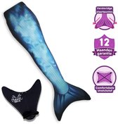 Mermaid Sisters Oceanic- Zeemeermin Staart met Monovin voor Meisjes - Blauwgroen - Maat 146-158