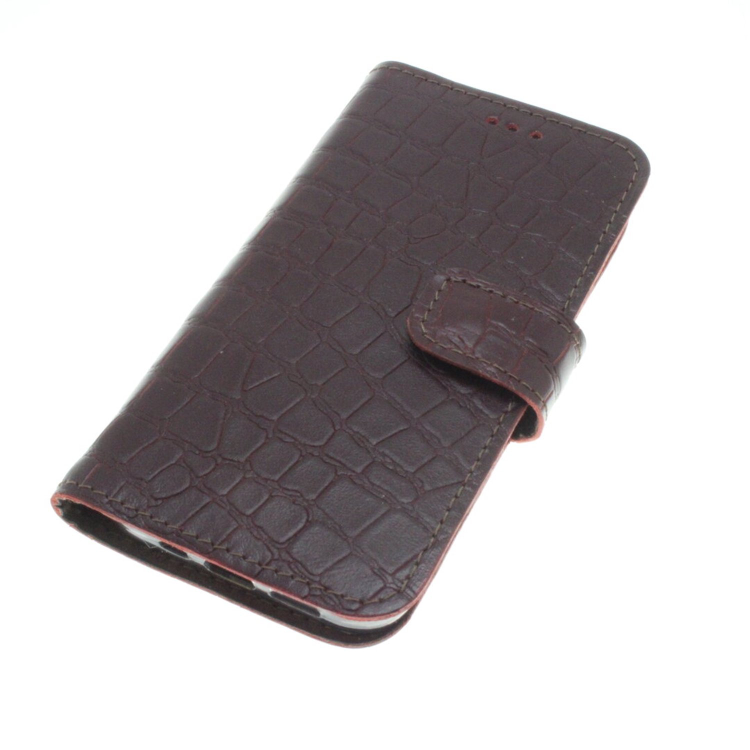 Samsung Galaxy S26 Ultra bordeauxrood krokodillenprint kalfsleer hoesje Nr-79